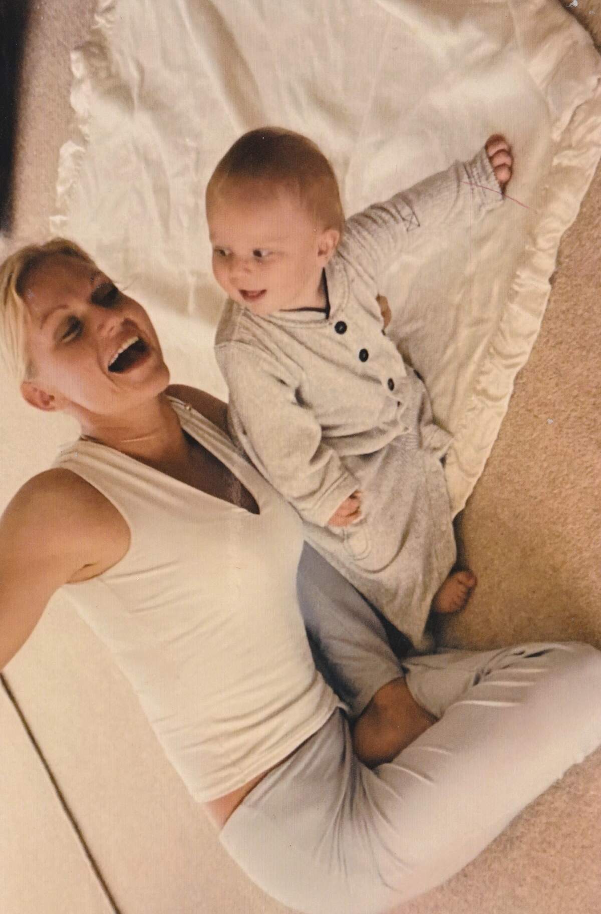 Alysha Hanin smiles in an undated photo with her son Adrian Hoffmann.